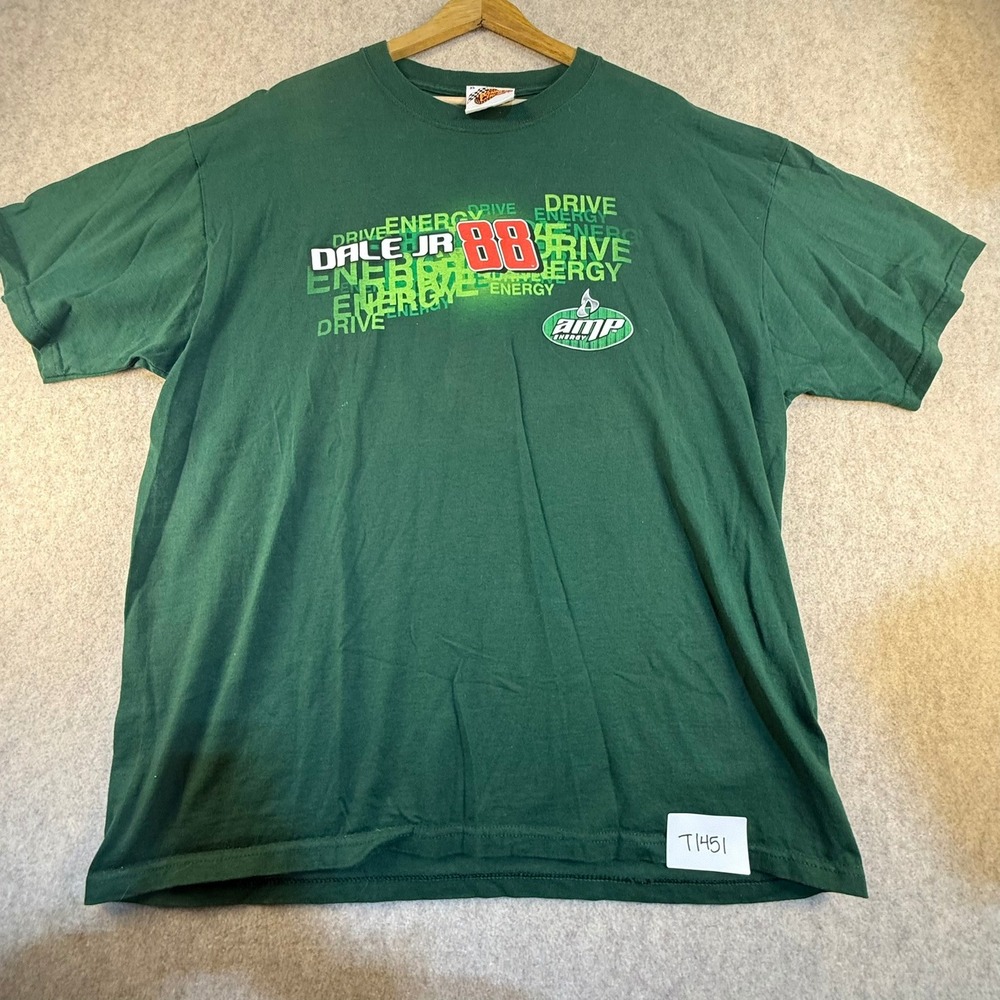 NASCAR Dale Earnhardt Jr‎ 88 AMP Energy T-Shirt Mens XL Green Winners Circle Tee